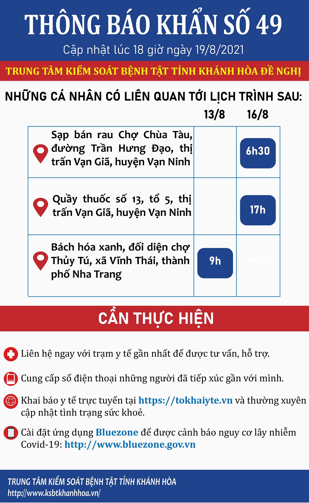 THÔNG BÁO KHẨN SỐ 49